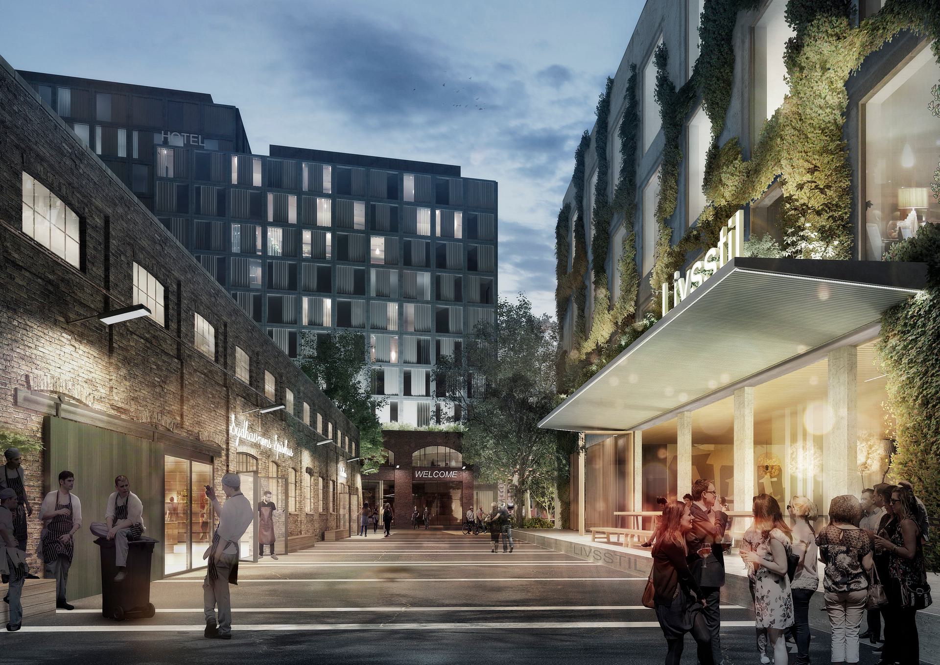 Sydhavnen Livsstilsgaden Aften